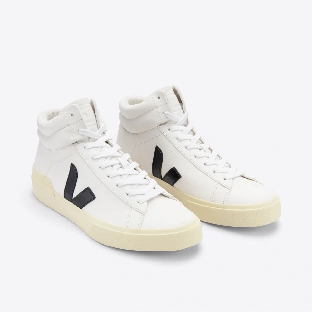 Veja Minotaur High Top Sneakers in Black and White
